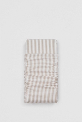 Brae Australian Cotton Stripe Queen Flat Sheet