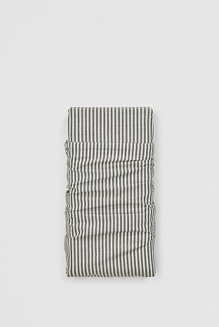 Brae Australian Cotton Stripe Queen Flat Sheet