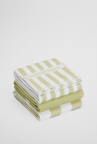 CR Stripe Verified Australian Cotton Tea Towel Pack of 3
