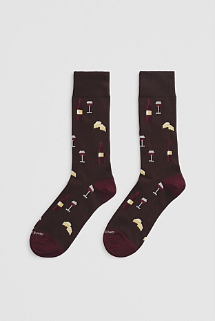 Cheese & Wine Socks