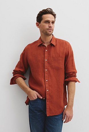 Regular Fit Organically Grown Linen Shirt