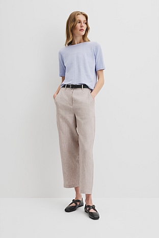 Organically Grown Linen Tapered Pant