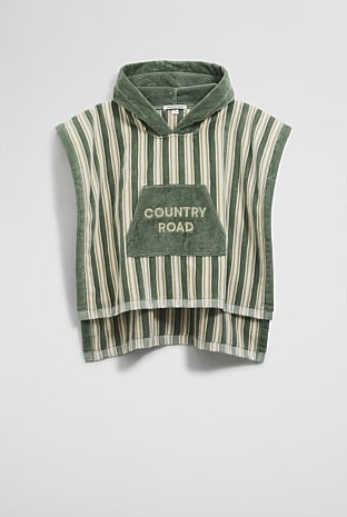 Australian Cotton Logo Stripe Poncho