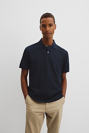 Short Sleeve Australian Cotton Textured Polo