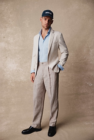 Linen Twill Textured Pant