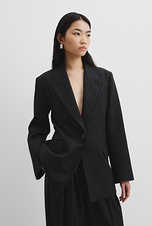 Pinstripe Blazer