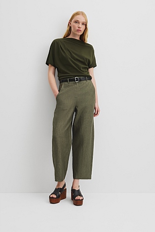 Organically Grown Linen Tapered Pant