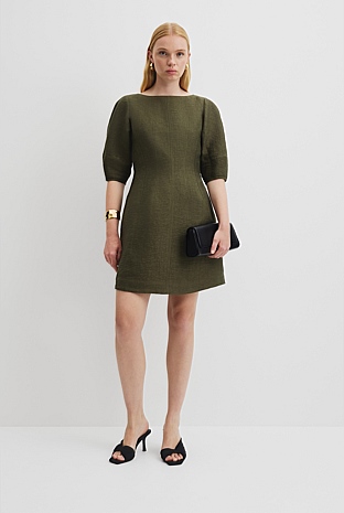 Linen Panelled Mini Dress
