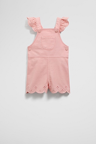 Organically Grown Denim Broderie Overall