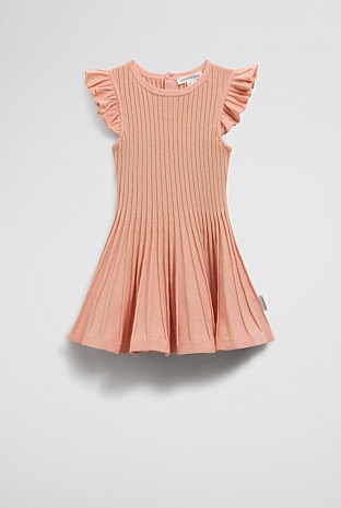Organically Grown Cotton Blend Metallic Knit Dress