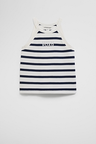 Organically Grown Cotton Logo Halter Tank