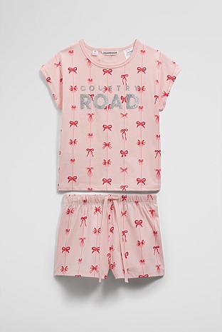 Australian Cotton Bow Pyjama Set