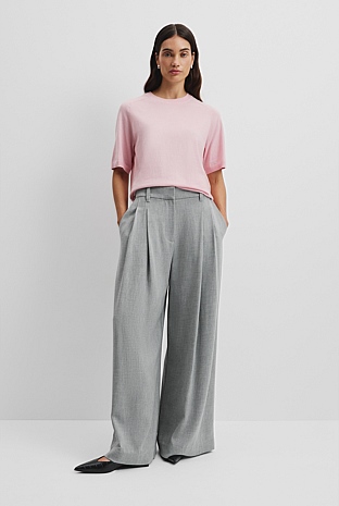 Organically Grown Cotton Blend Cashmere Blend T-Shirt