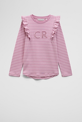 Australian Cotton Logo Frill T-Shirt
