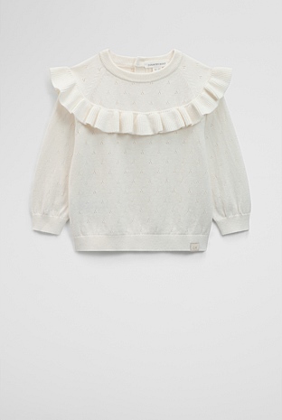 Frill Neck Knit Pullover
