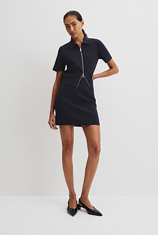Compact Knit Mini Skirt