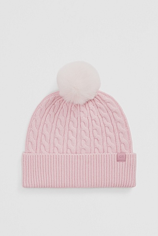 Pom Cable Beanie