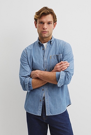 Regular Fit Workwear Chambray Shirt