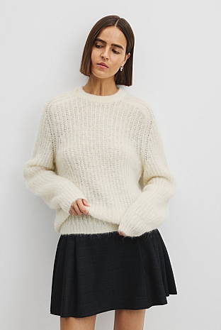 Fluffy Crew Neck Knit