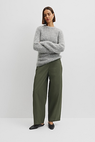 Fluffy Crew Neck Knit