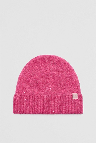 Sequin Fluffy Beanie