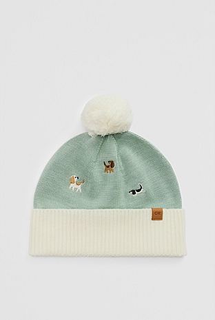 Dog Embroidered Beanie