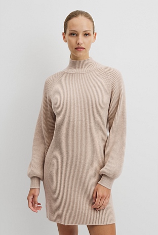 Australian Cotton Blend Knit Mini Dress