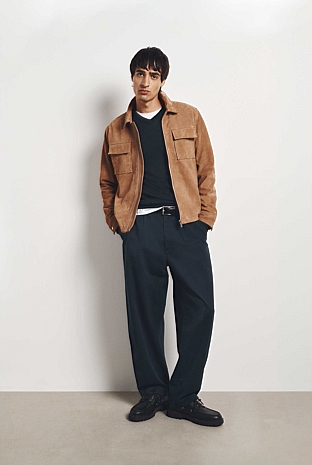 Pleated Wide Leg Chino