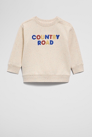 Australian Cotton Contrast Boucle Sweat