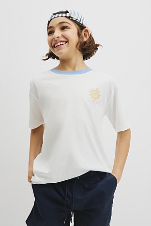 Teen Australian Cotton Sun Logo T-Shirt