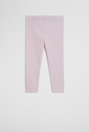Organically Grown Cotton Blend Solid Rib Legging