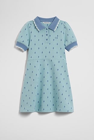 Australian Cotton Short Sleeve Jacquard Polo Dress