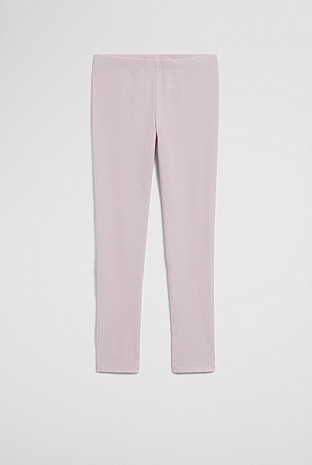 Organically Grown Cotton Blend Solid Rib Legging