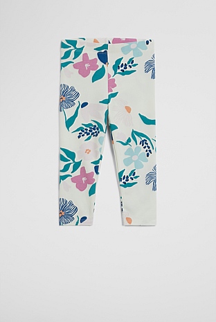 Organically Grown Cotton Blend Printed Legging