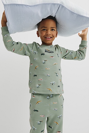 Australian Cotton Long Sleeve Motor Sport Pyjamas
