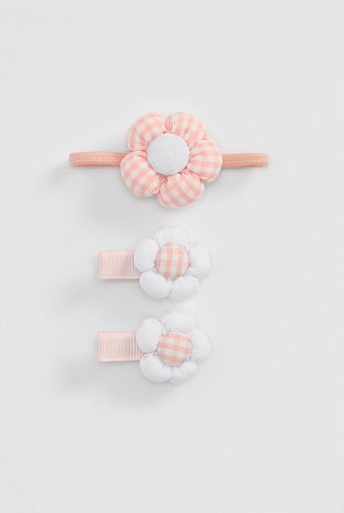 Gingham Flower Pack of 3