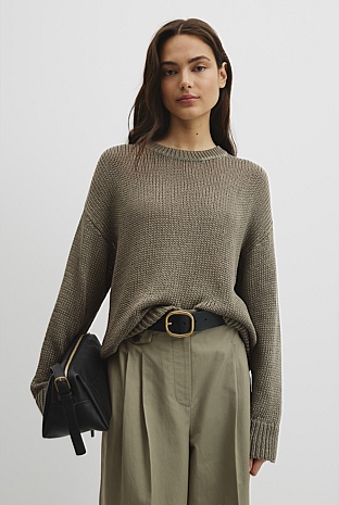 Organically Grown Cotton Tape Yarn Sweater