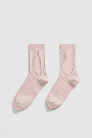 Australian Cotton Blend Country Road Metallic Sock