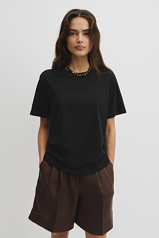 Textured Short Sleeve Slub T-Shirt