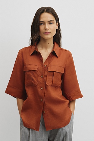 Ramie Utility Blouse