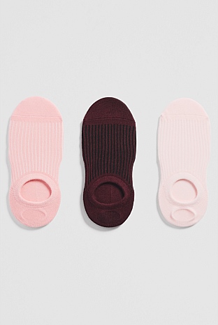 Australian Cotton Rib No-Show Sock Pack of 3