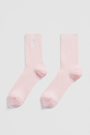 Australian Cotton Blend CR Ribbed Three Quarter Crew Sock