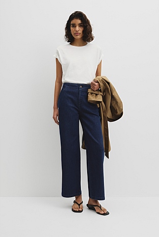 Refined High Rise Wide Leg Jean