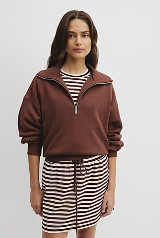 Australian Cotton Funnel Neck Sweat