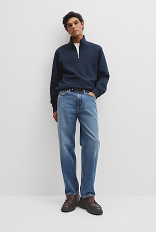 1/2 Zip Texture Sweat