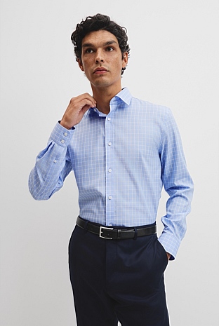 Long Sleeve Slim Check Trvl Shirt
