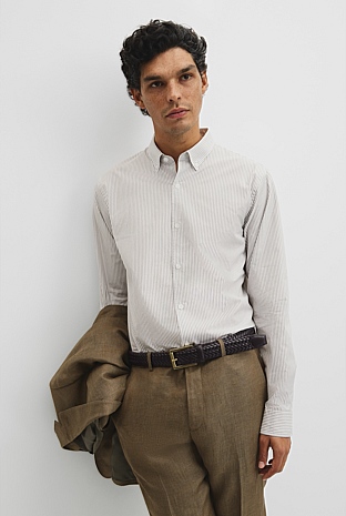 Regular Fit Cotton Stripe Shirt