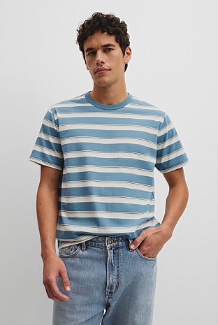 Australian Cotton Stripe Workwear T-Shirt