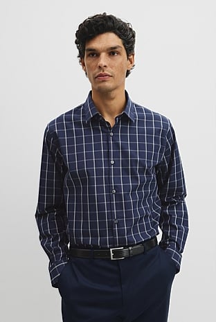Long Sleeve Regular Cotton With Pockets Check Shirt