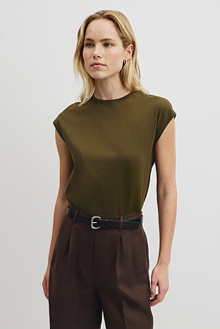 Australian Cotton Relaxed Crew Tank